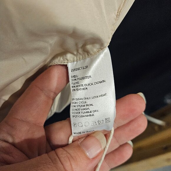 NWT NAP Duck Down Beige Coat - Picture 7 of 7